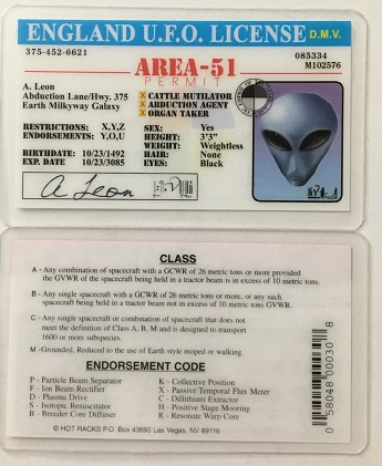 england ufo, ufo license, alien, ufo