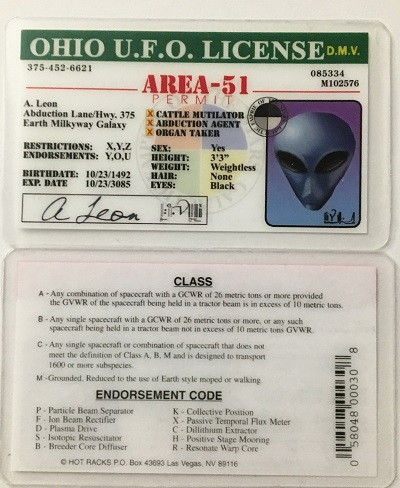 Alien,alien license,ufo,alien,license,ohio,ohio ufo,drivers license,alien drivers license 
