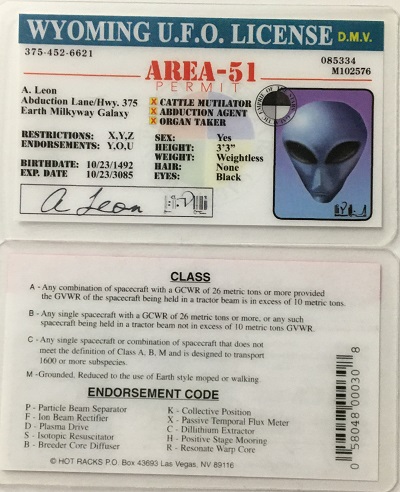 Alien,alien license,ufo,alien,license,wyoming,wyoming ufo,drivers license,alien drivers license,area_51
